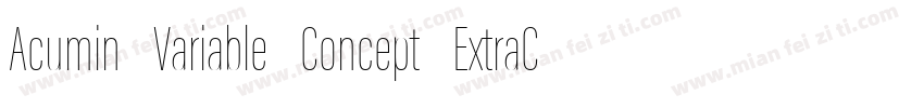 Acumin Variable Concept ExtraConden字体转换